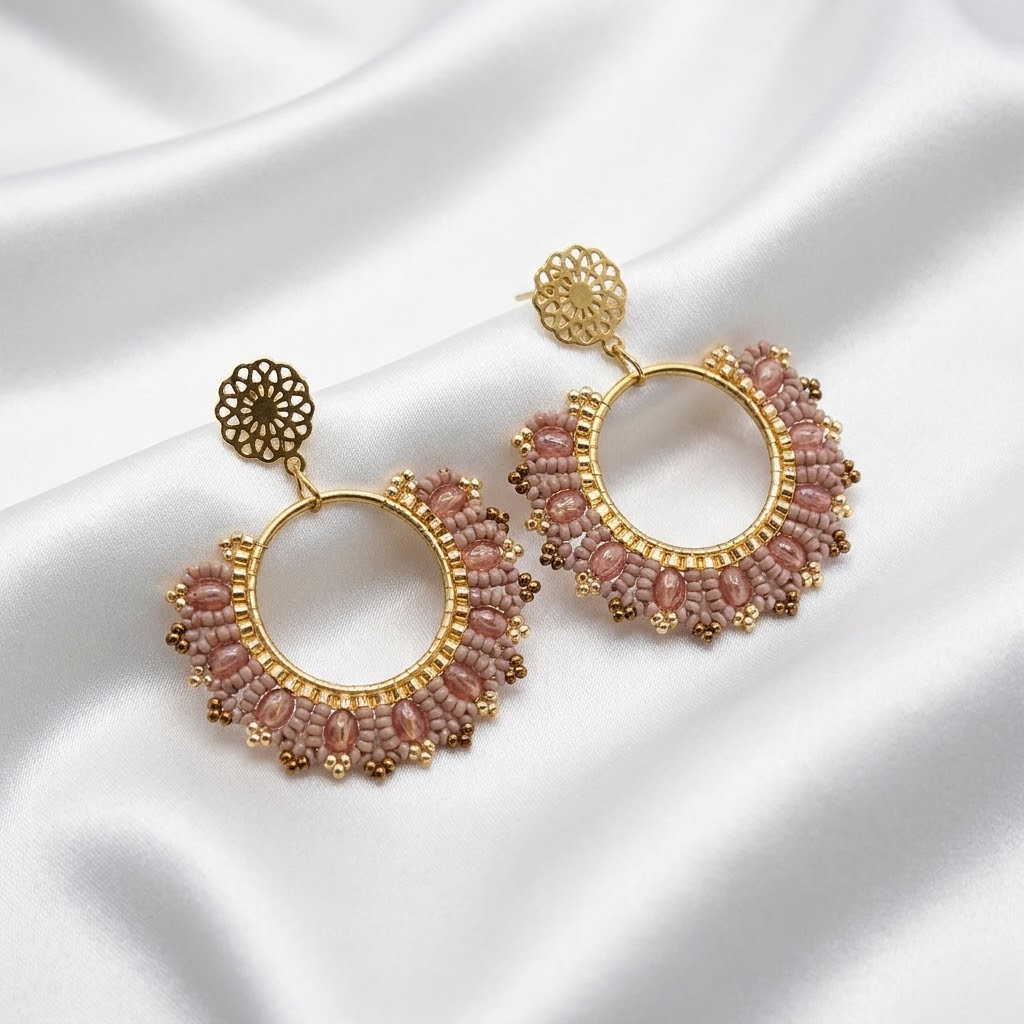 Náušnice Kruhy Rosé Soleil